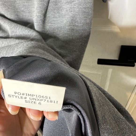 David Meister Gray Career Dress 3/4 Sleeve Sheath Office Elegant - Picture 4 of 6